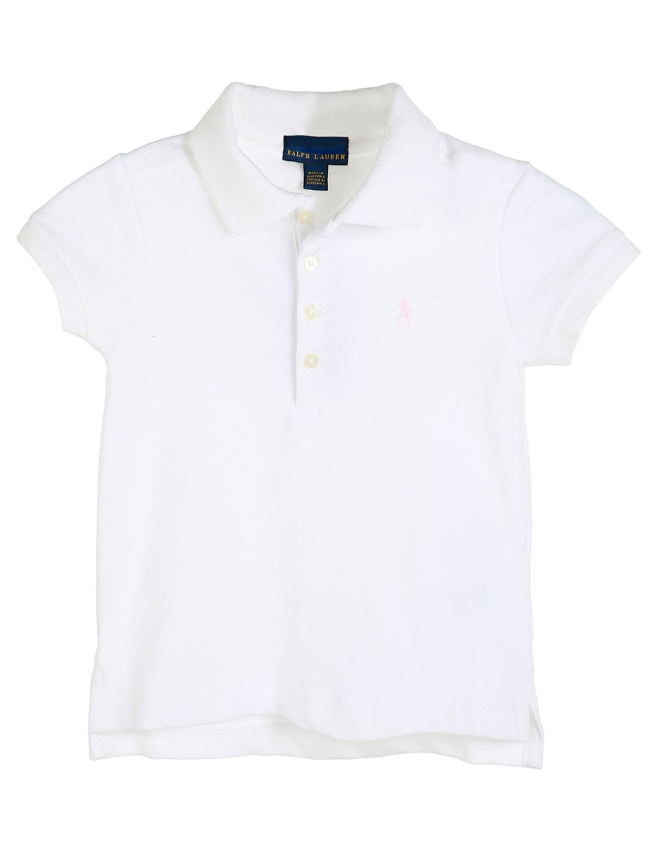 Playera polo de algodón para niña Playera polo de algodón para niña