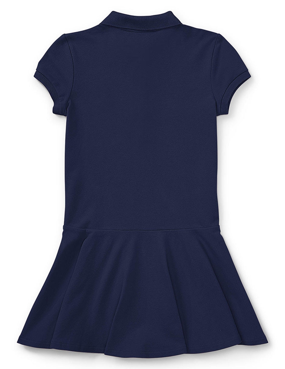 Vestido polo manga cap para niña 7