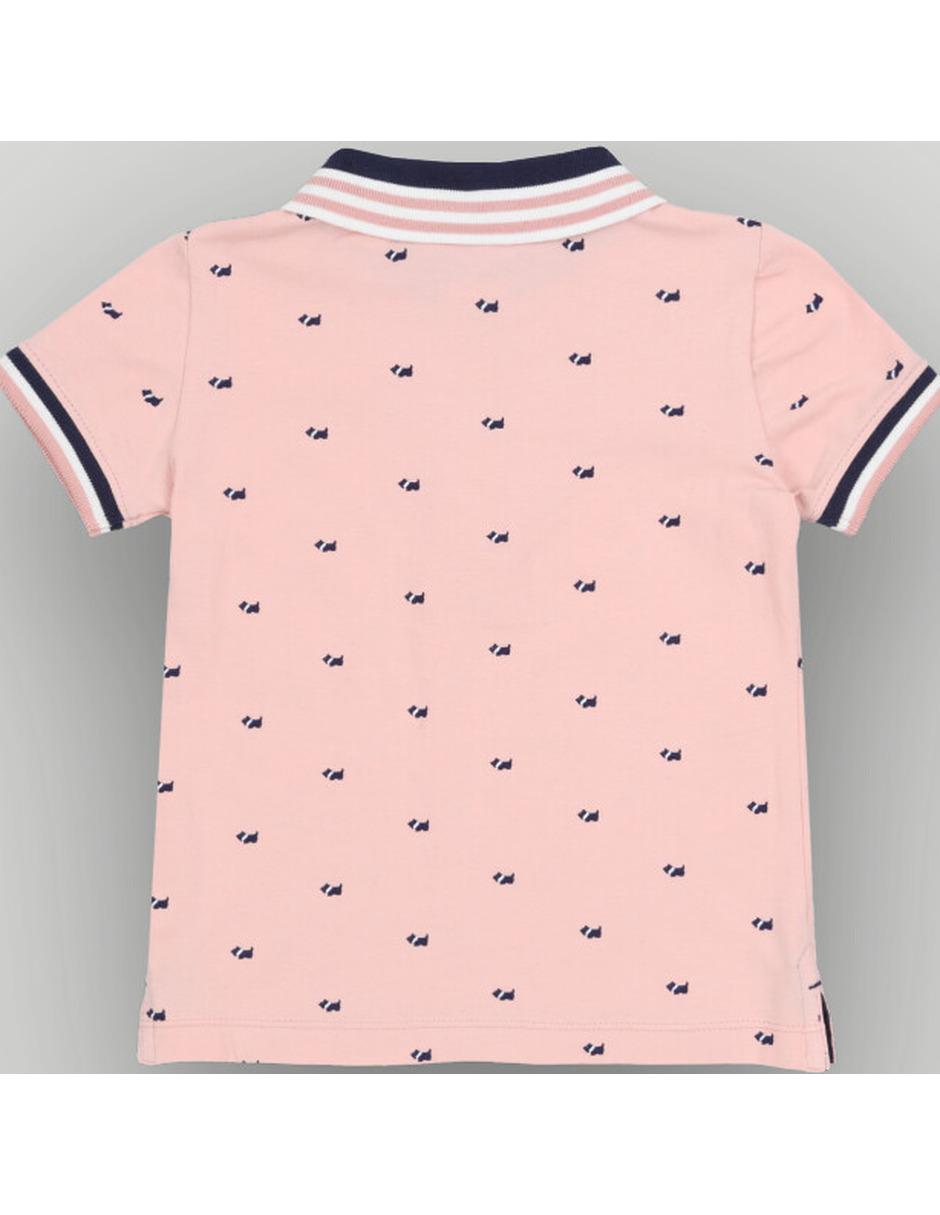 Playera tipo polo de algodón y poliéster para bebé niña 2