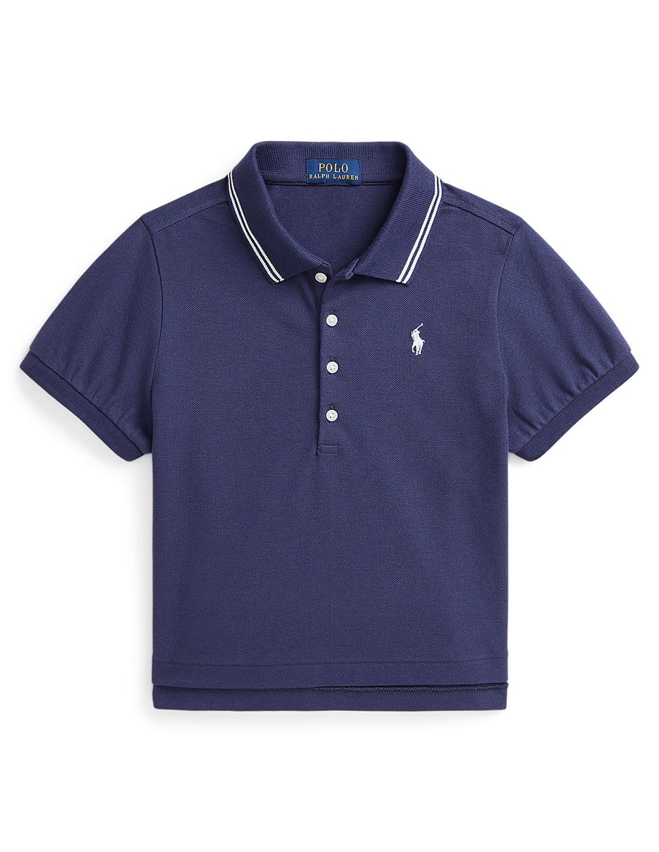 Playera tipo polo para niña
