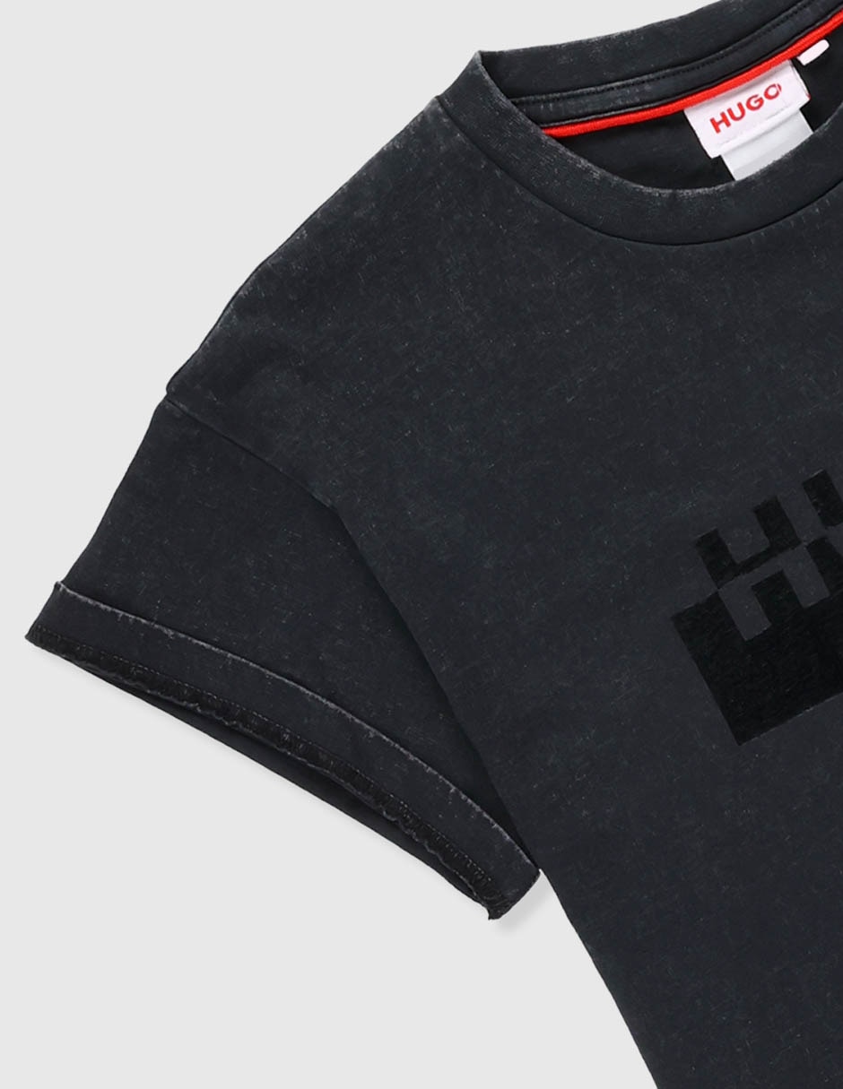 Playera Hugo manga corta para niña