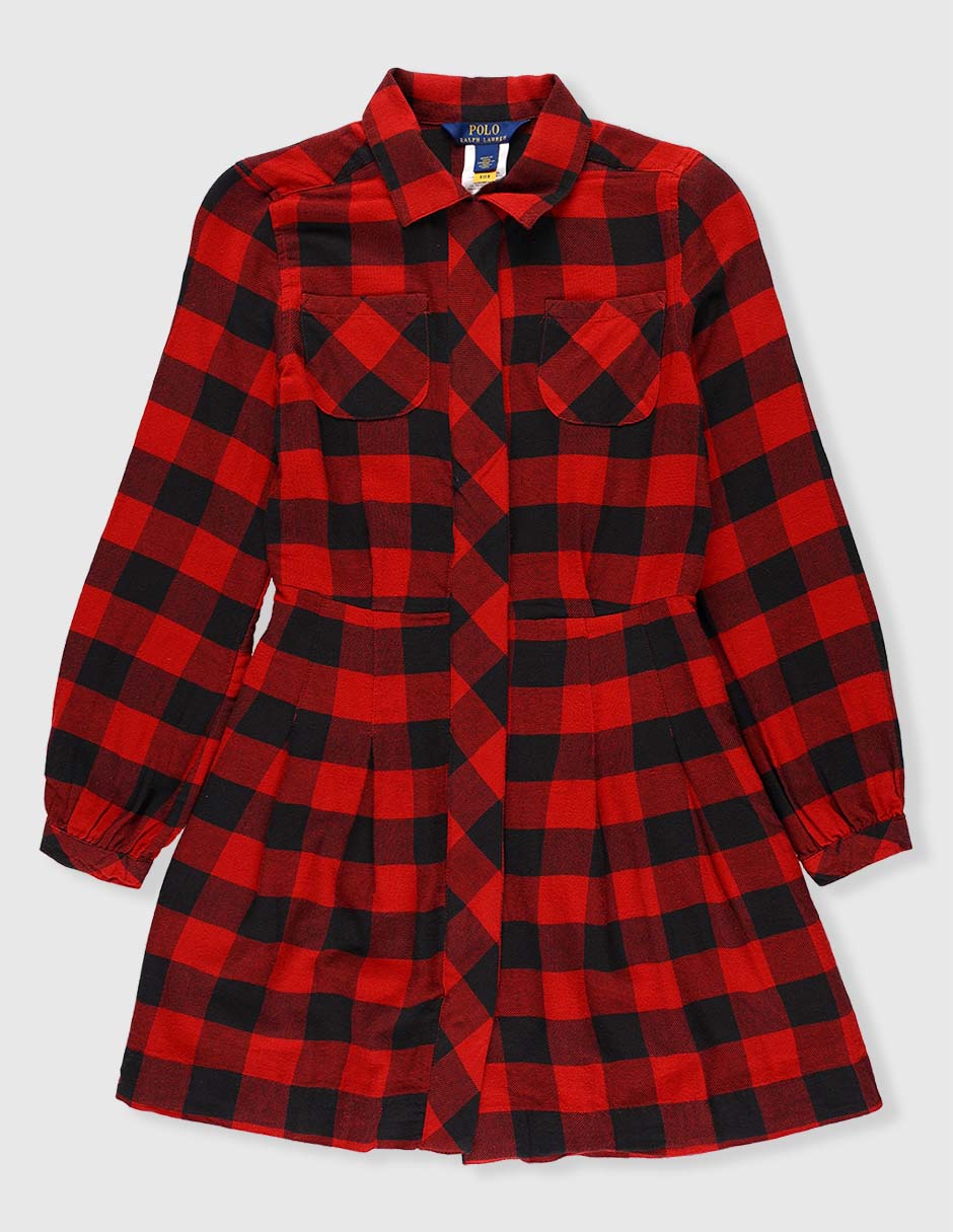 Vestido Polo manga con puño para niña