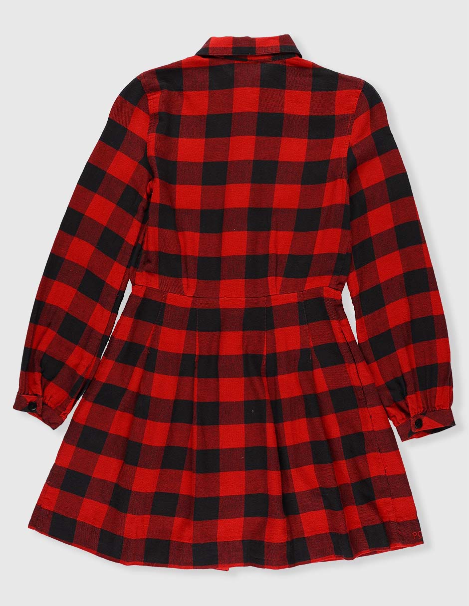 Vestido Polo manga con puño para niña