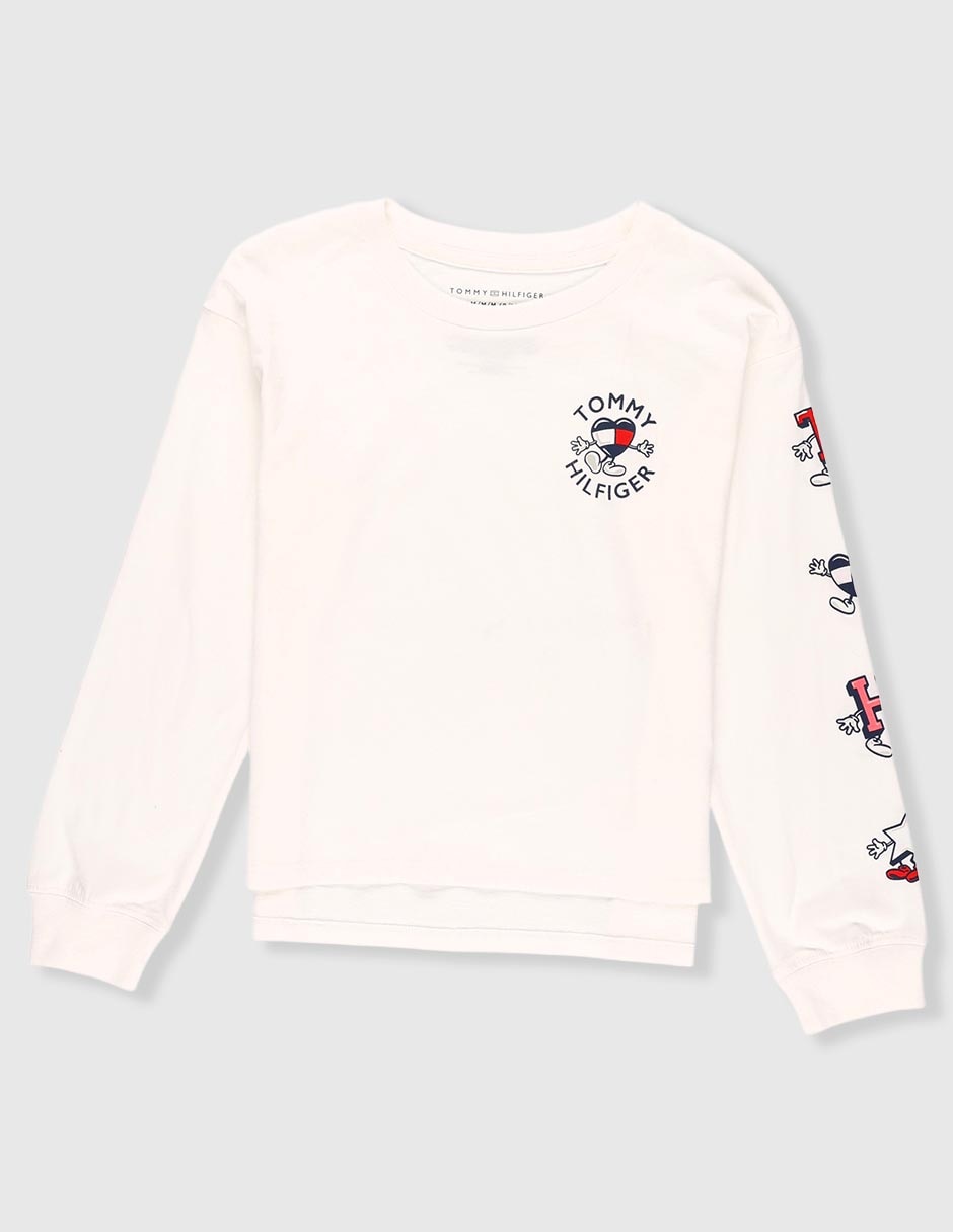 Playera Tommy Hilfiger manga larga para niña