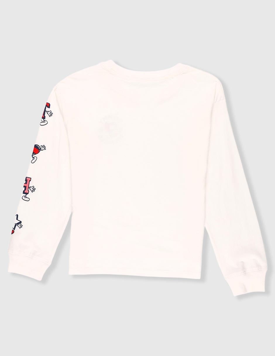 Playera Tommy Hilfiger manga larga para niña
