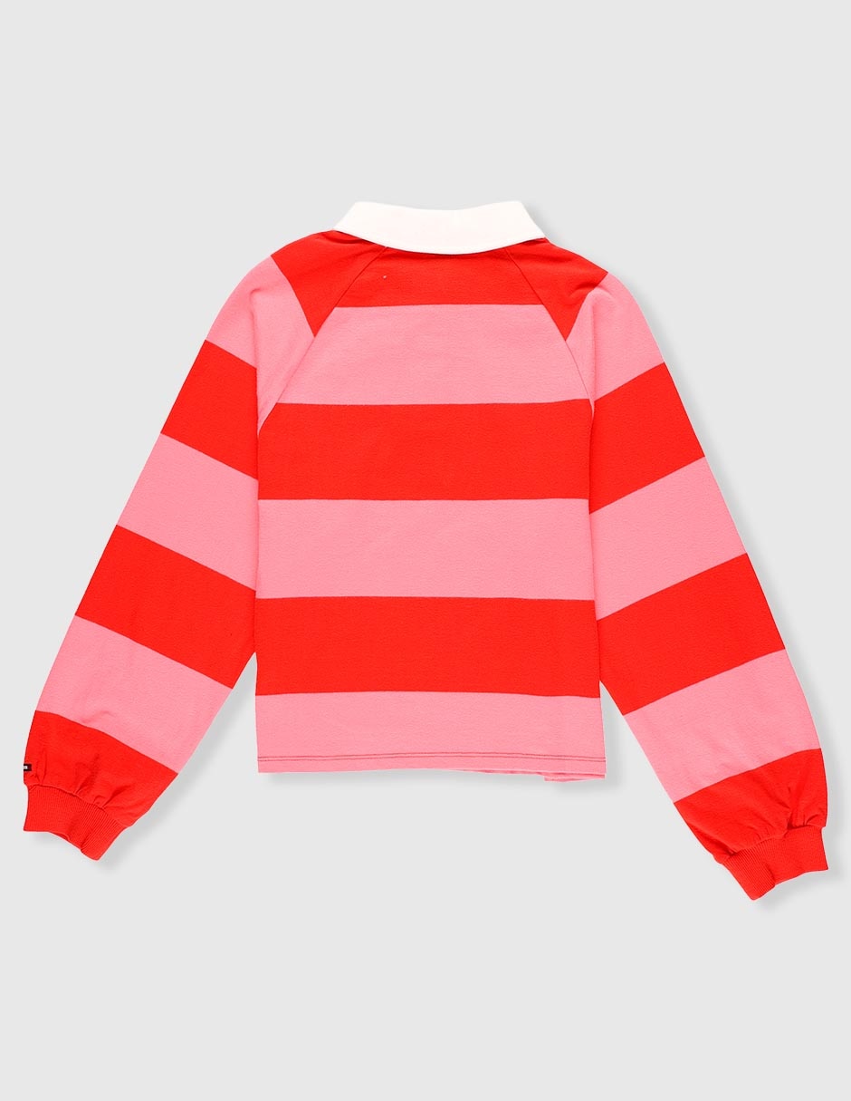 Playera tipo polo Tommy Hilfiger de algodón para niña