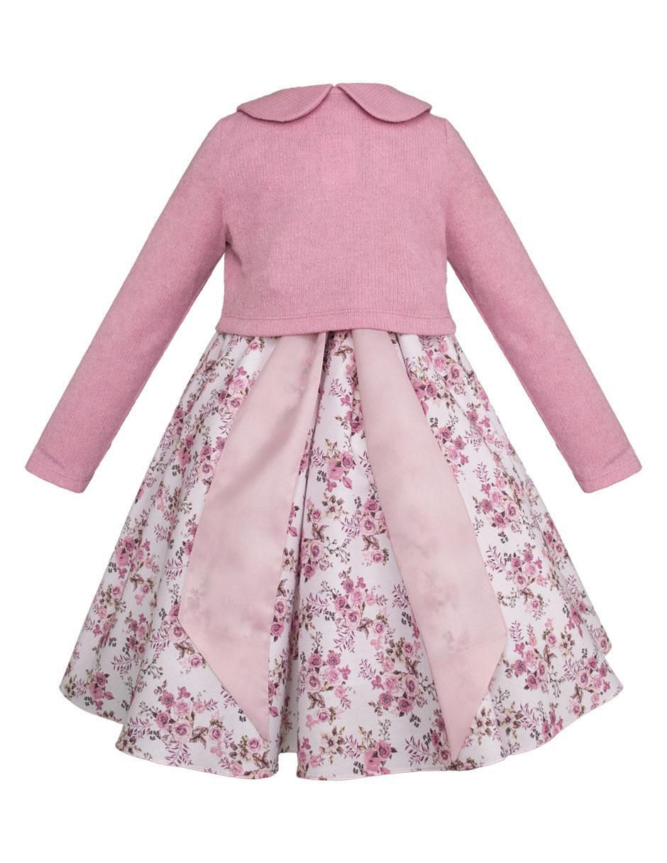 Vestido con suéter manga larga para niña 2