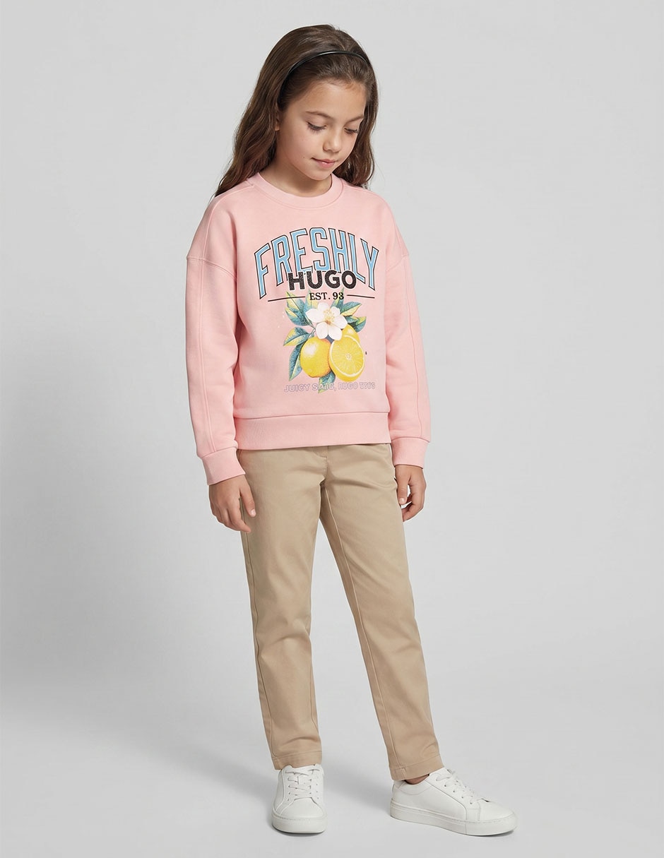 Sudadera de algodón de niña Sudadera de algodón de niña