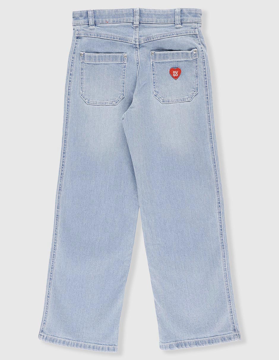 Jeans straight lavado medio para niña 3