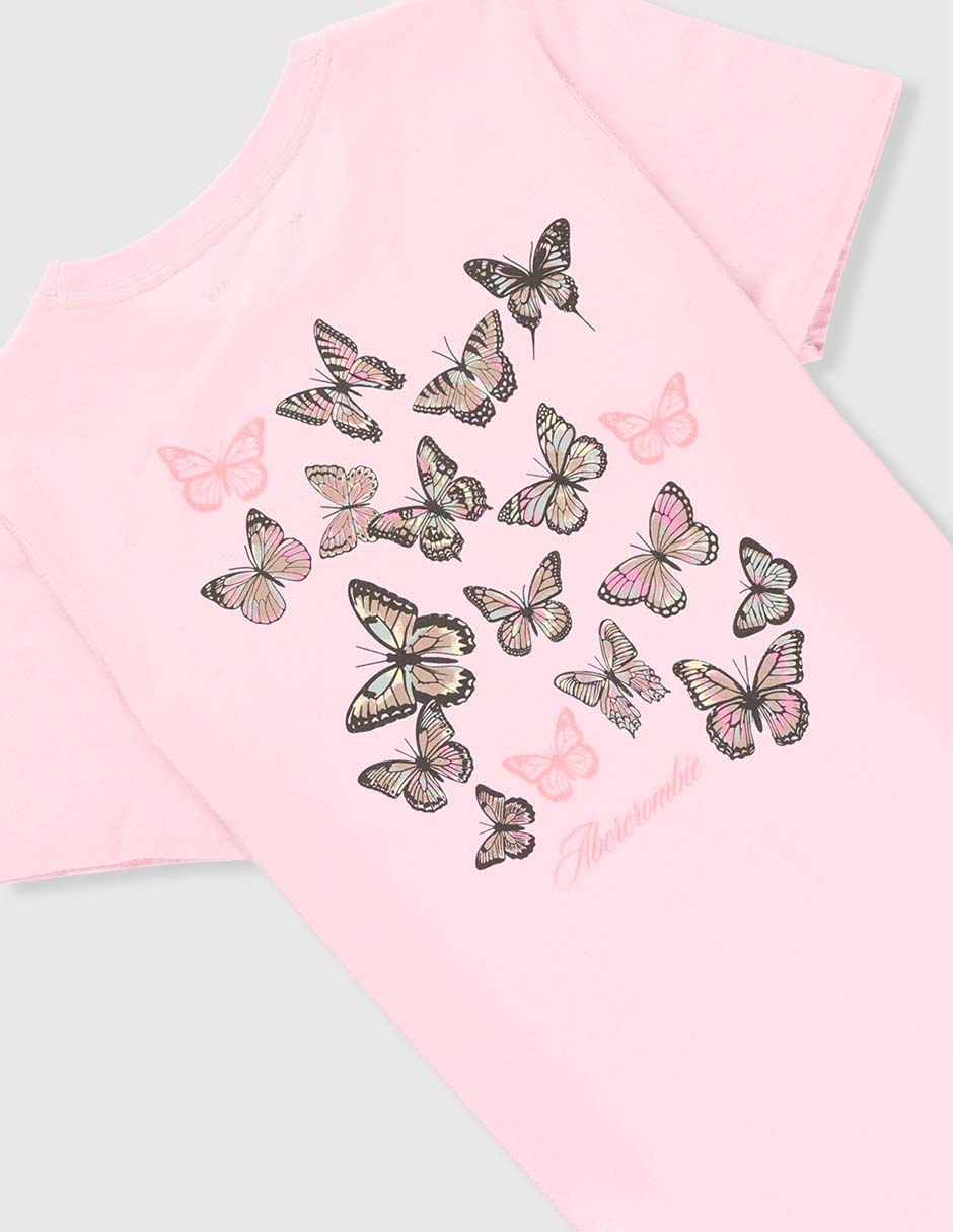 Playera Kids manga corta para niña