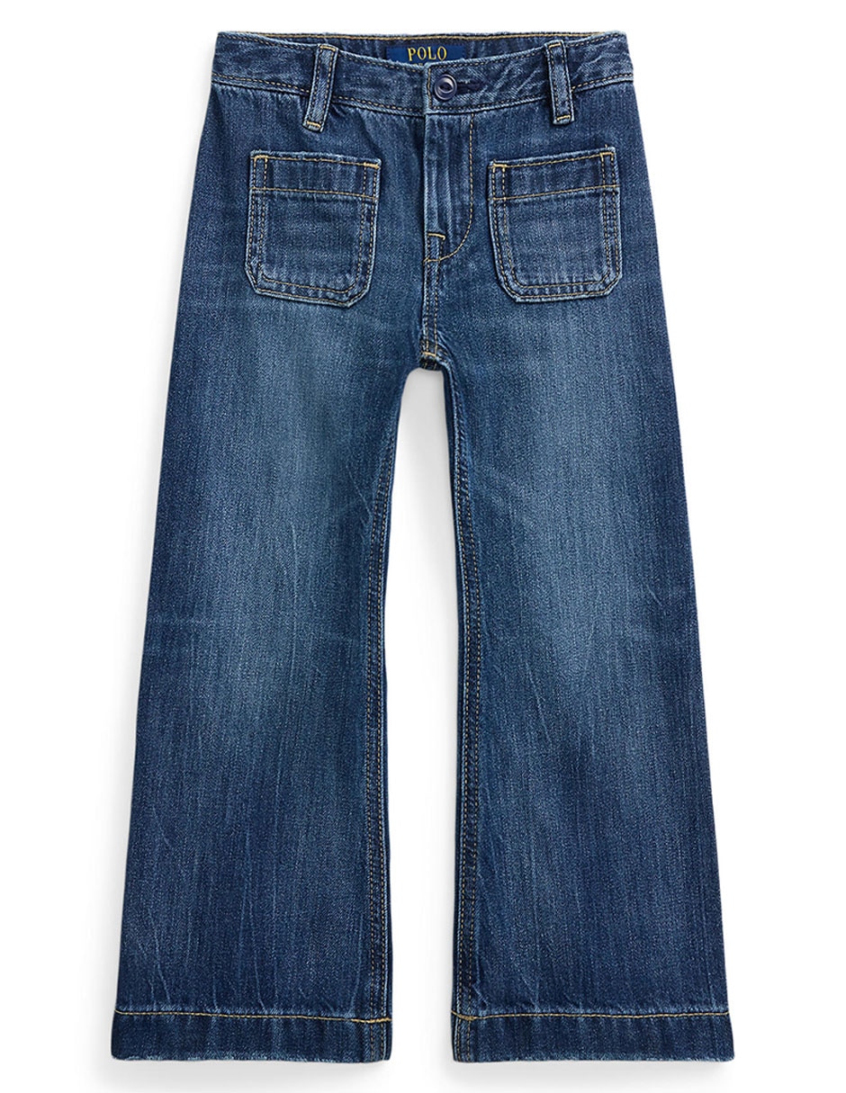Jeans straight Polo Ralph Lauren lavado medio para niña