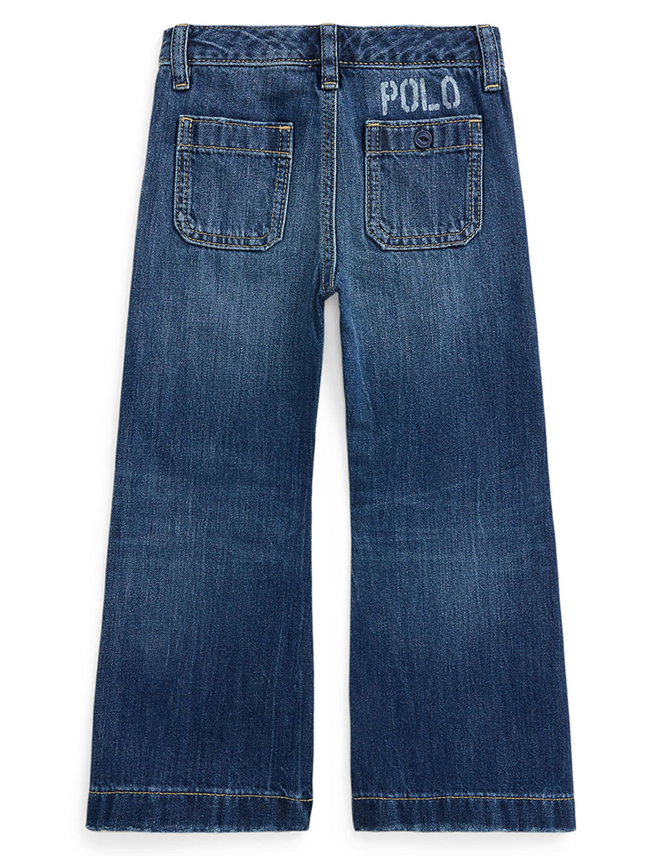 Jeans straight Polo Ralph Lauren lavado medio para niña