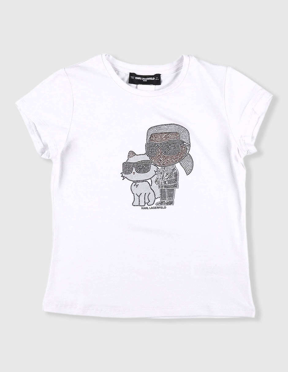 Playera manga regular para niña