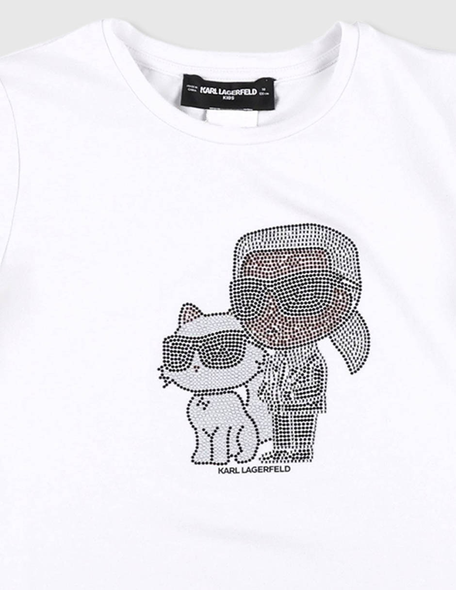 Playera manga regular para niña