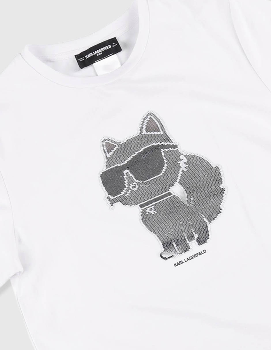 Playera manga regular para niña