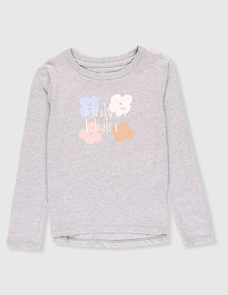 Playera Calvin Klein manga larga para niña