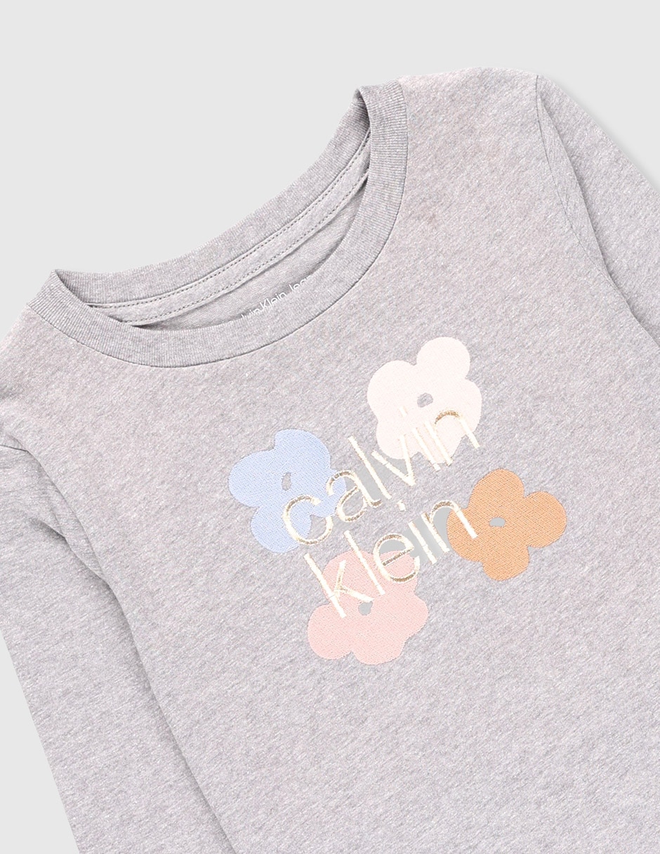 Playera Calvin Klein manga larga para niña