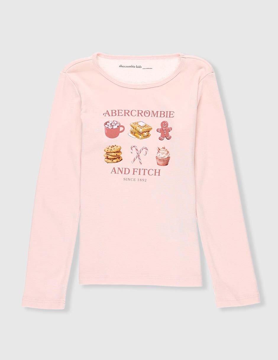 Playera manga larga para niña