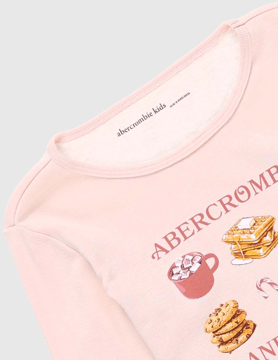 Playera manga larga para niña