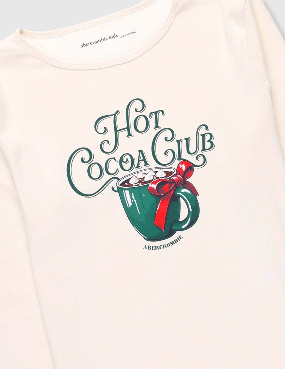 Playera manga larga para niña