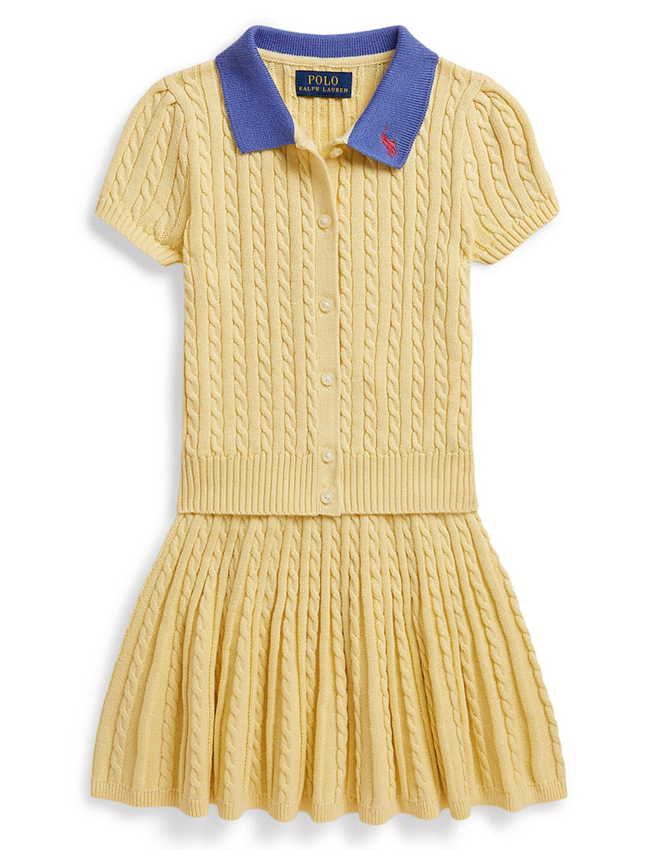 Conjunto Polo de algodón para niña