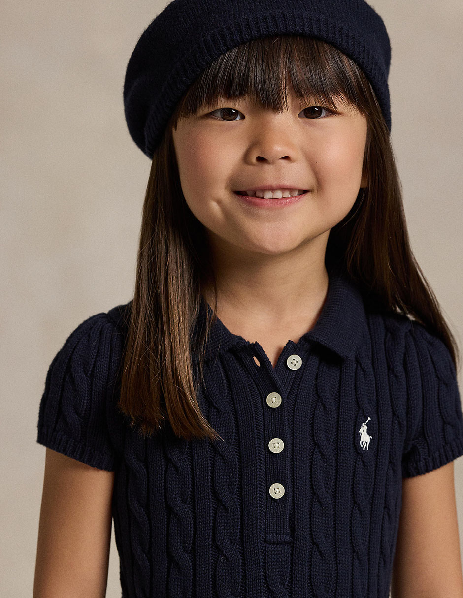 Vestido polo corta para niña 3