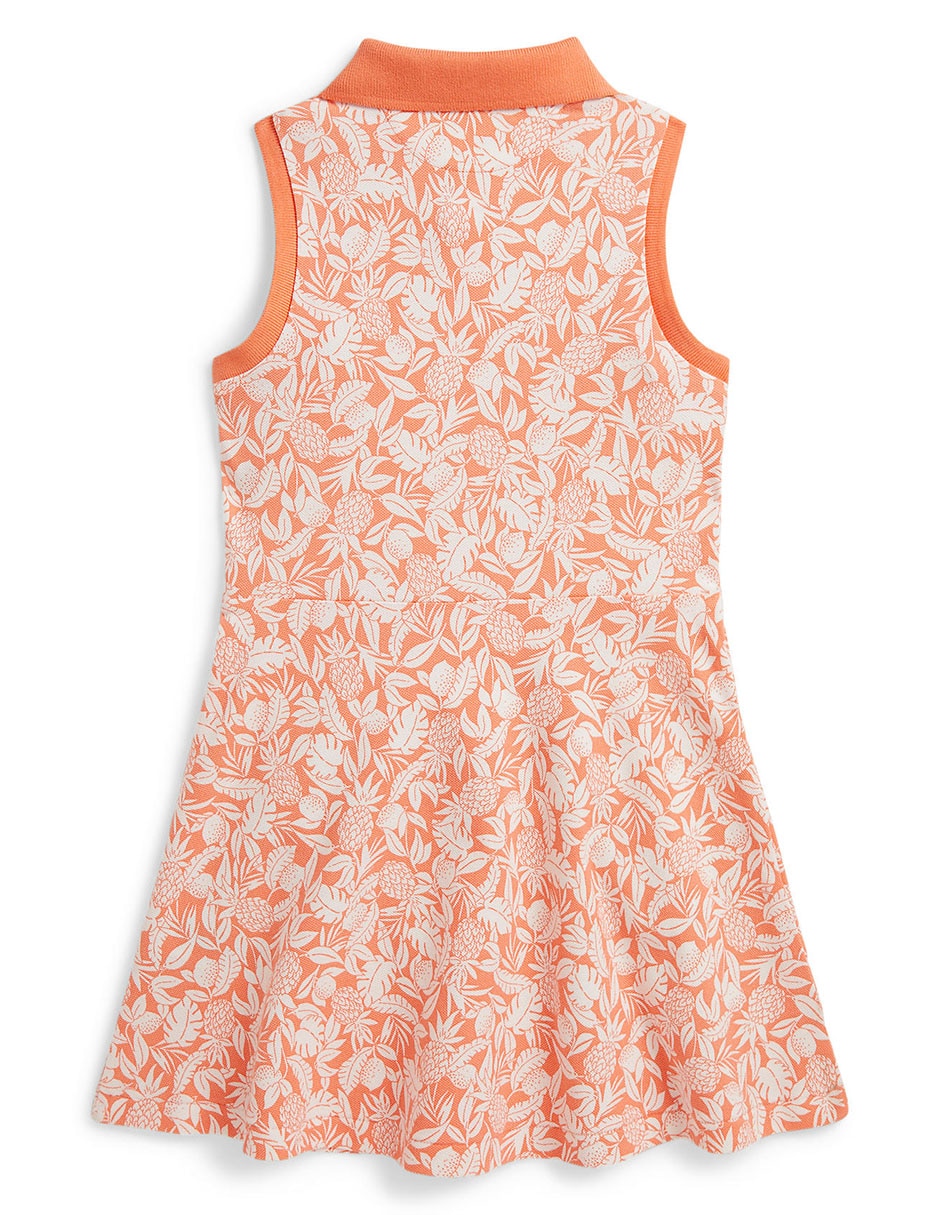 Vestido polo manga regular para niña 2