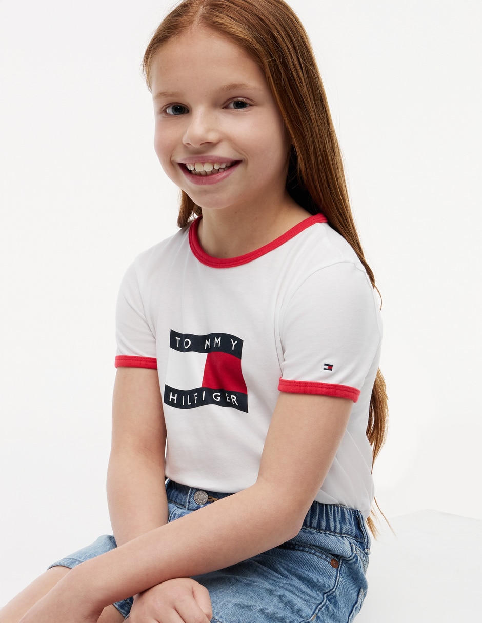 Playera tommy hilfiger manga corta para niña