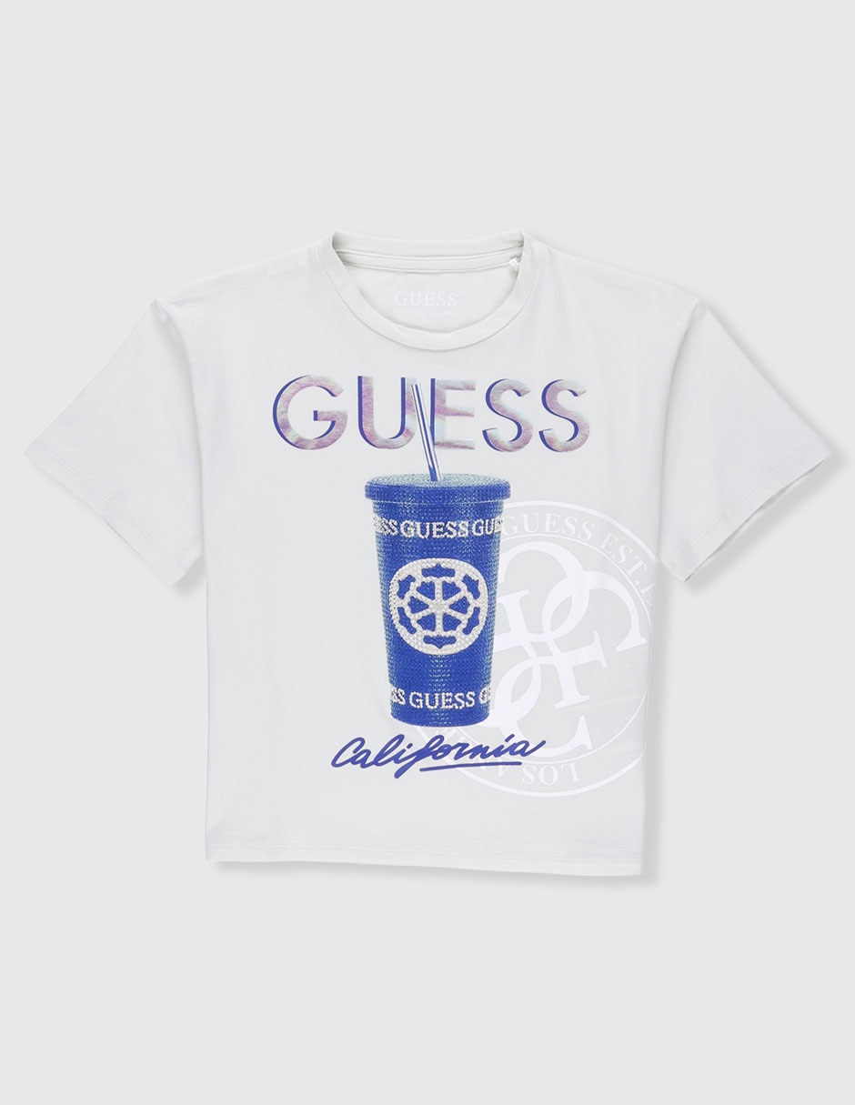 Playera Guess manga corta para niña