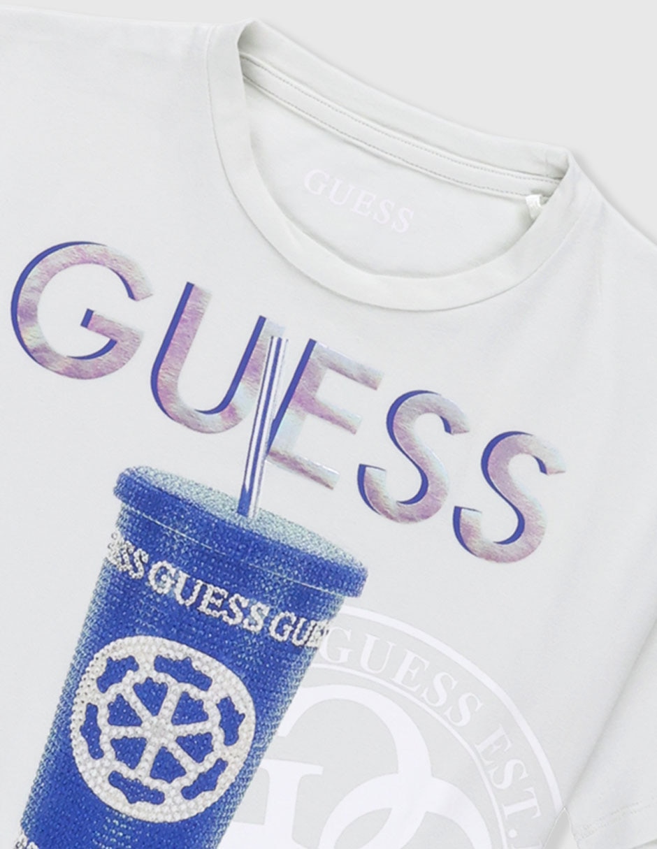 Playera Guess manga corta para niña