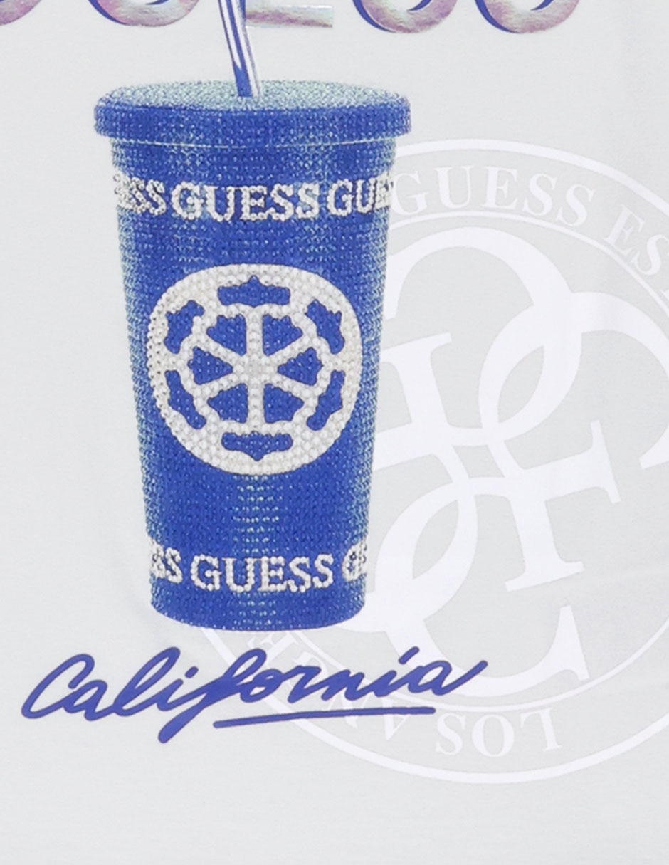 Playera Guess manga corta para niña