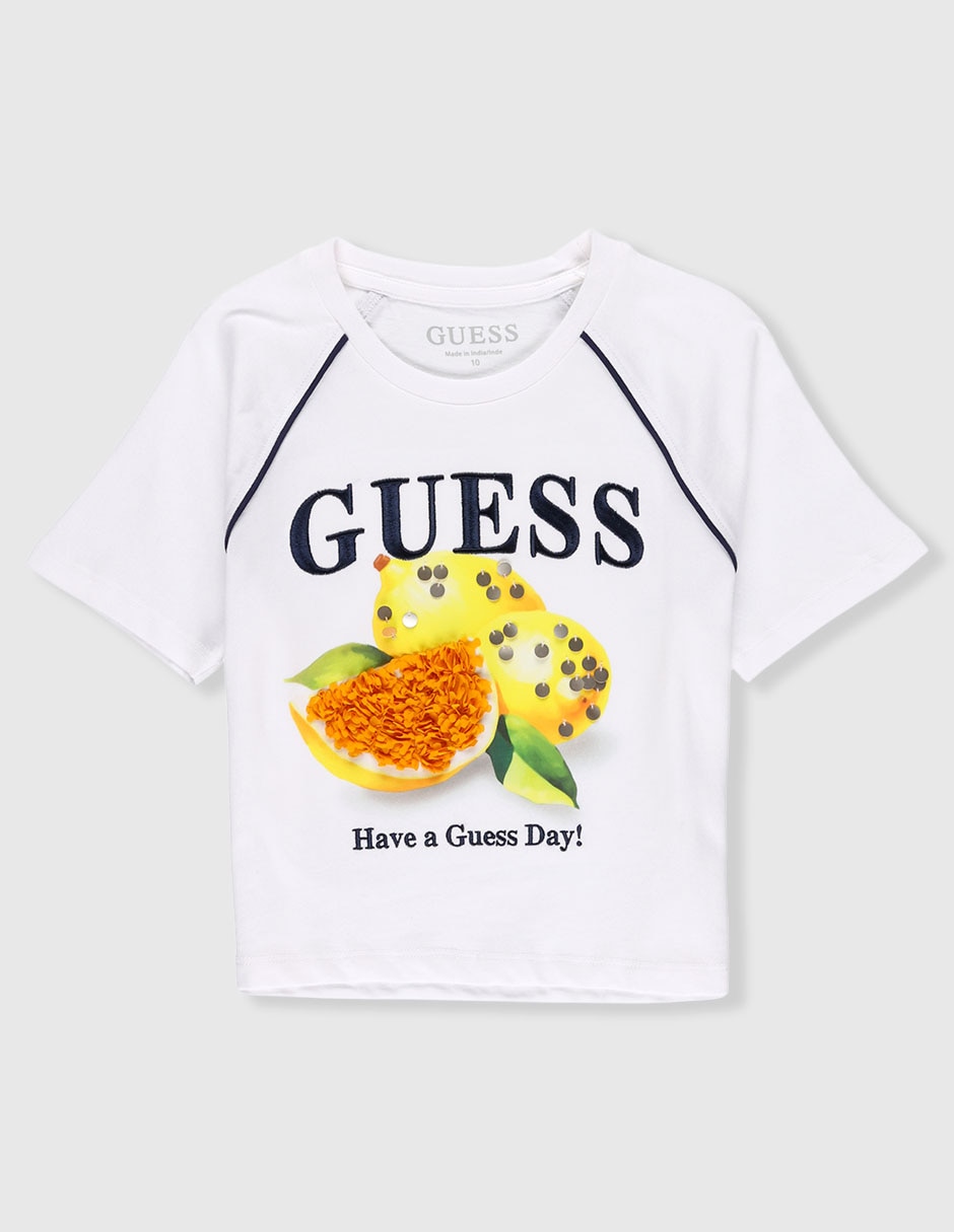 Playera Guess manga corta para niña