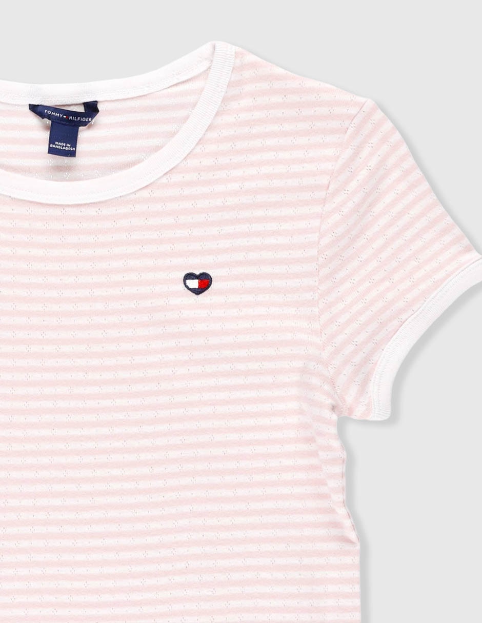 Playera tommy hilfiger manga corta para niña