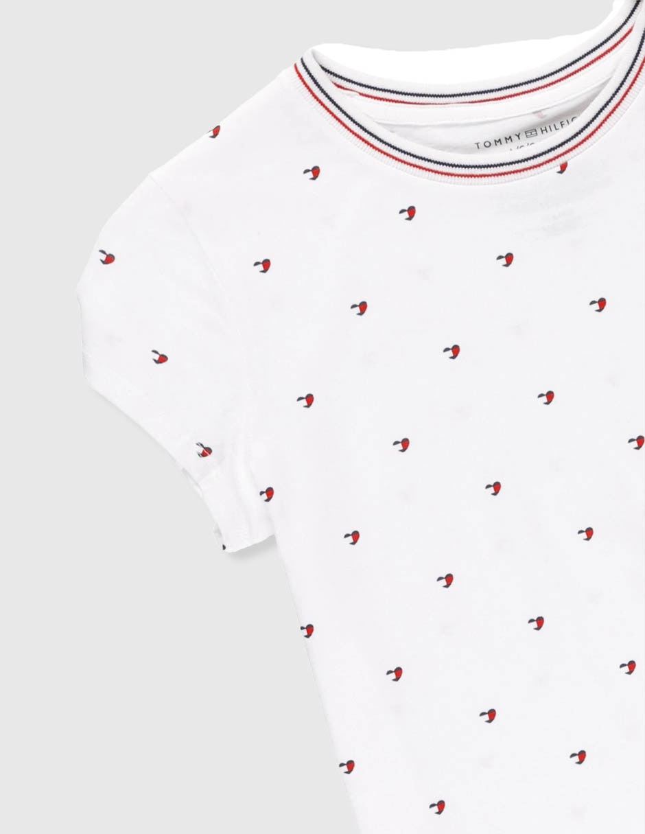 Playera tommy hilfiger manga corta para niña