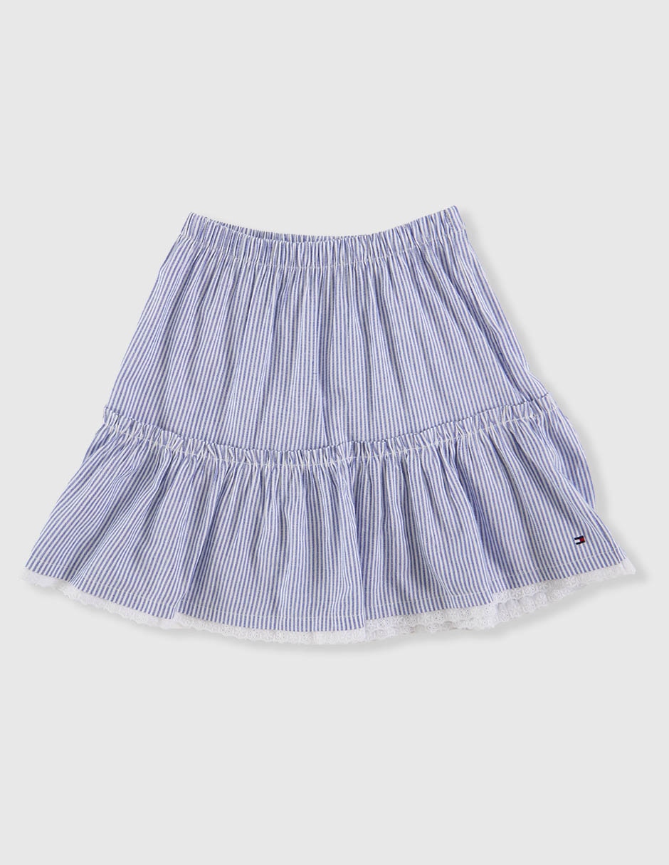 Falda tommy hilfiger de algodón para niña