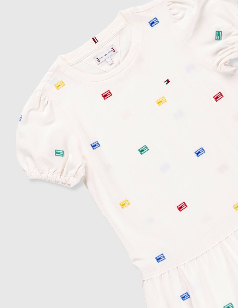 Vestido tommy hilfiger manga regular para niña