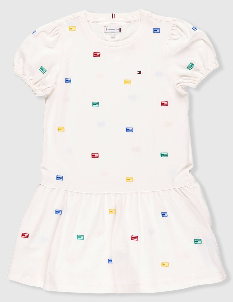 Vestido hilfiger manga regular para niña
