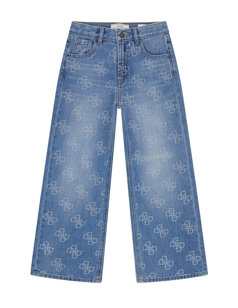 Jeans amplio lavado medio para niña 1