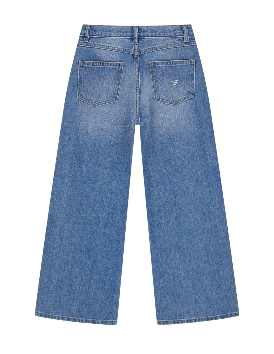 Jeans amplio lavado medio para niña 5