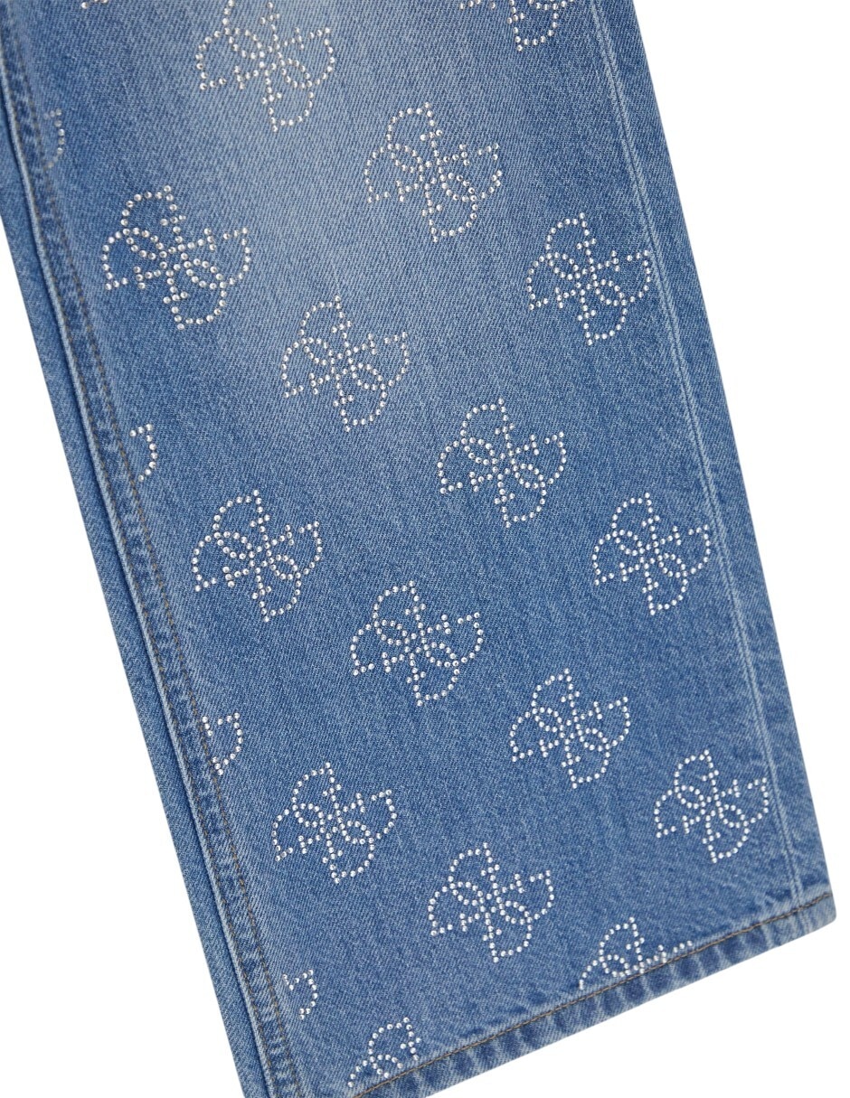 Jeans amplio lavado medio para niña 7