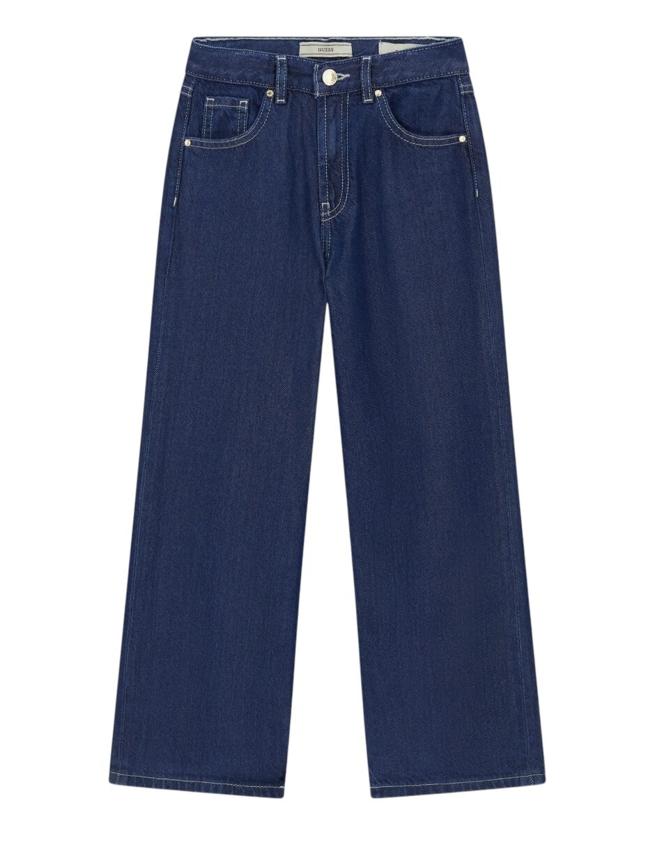 Jeans amplio Guess lavado obscuro para niña