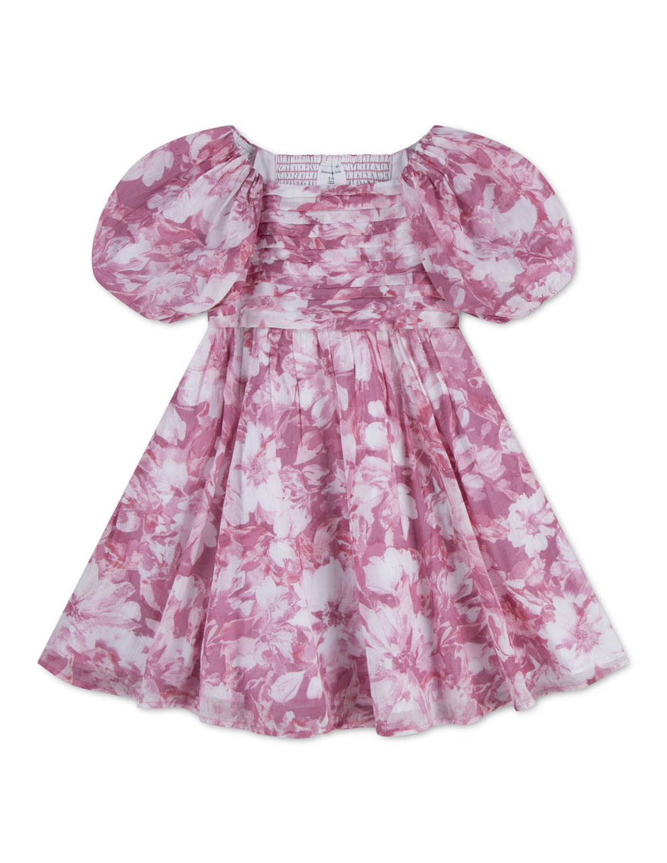 Vestido manga globo para niña Vestido manga globo para niña