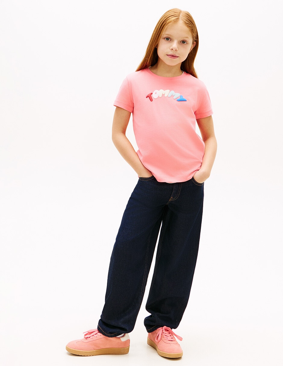 Playera manga corta para niña