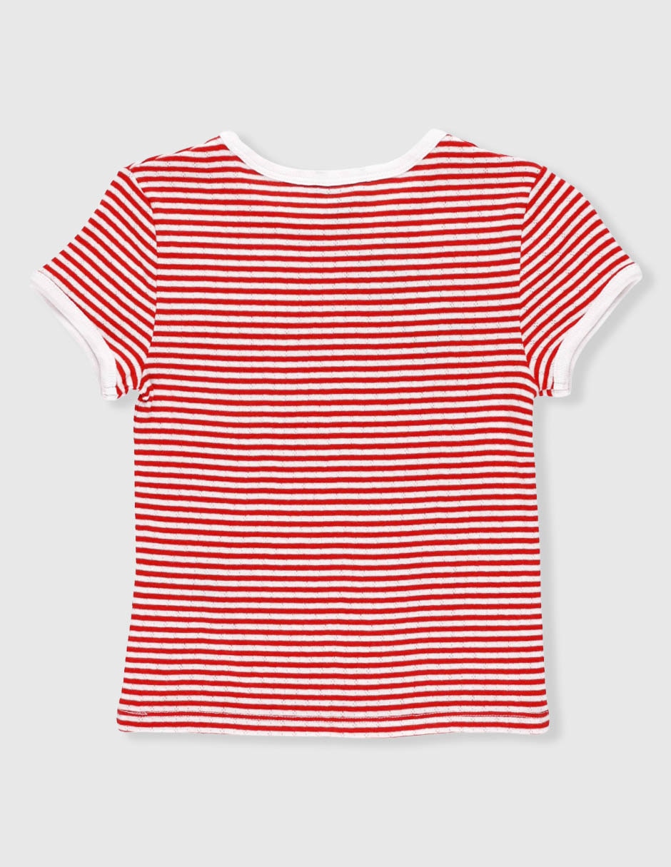 Playera tommy hilfiger manga corta para niña