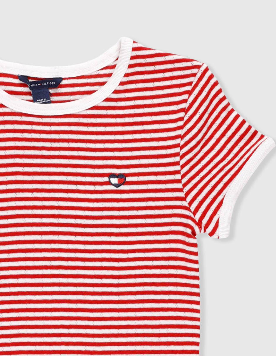 Playera tommy hilfiger manga corta para niña