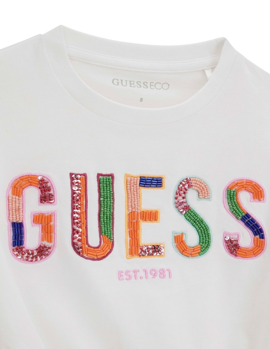 Playera Guess manga corta para niña