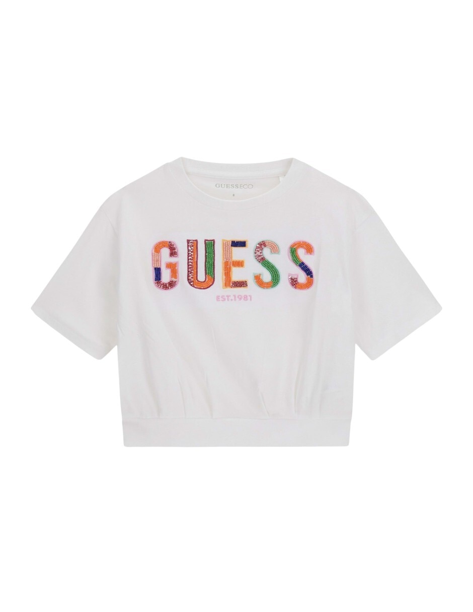 Playera Guess manga corta para niña