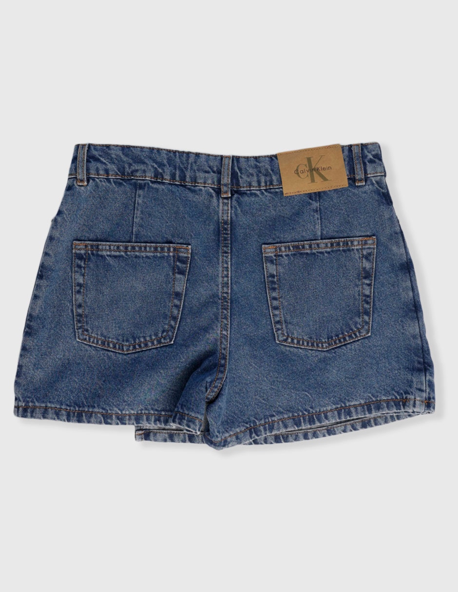Falda calvin klein falda corta ck denim de algodón infantil niña