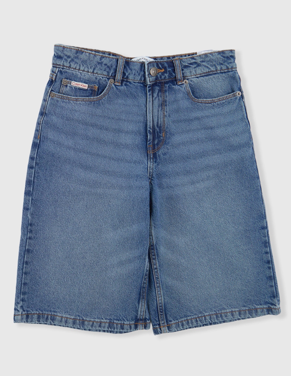 Short calvin klein short frente cruzado beige ck infantil niña