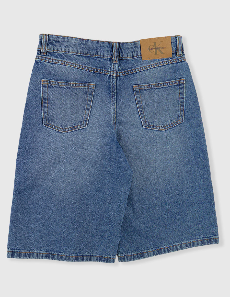 Short calvin klein short frente cruzado beige ck infantil niña
